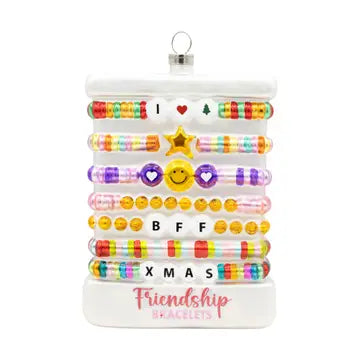 Kat & Annie Friendship Bracelets Glass Ornament