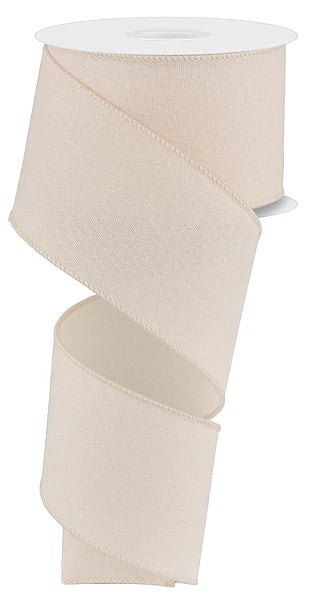 2.5 Inch By 10 Yard Dark Cream Crystal Shine Ribbon