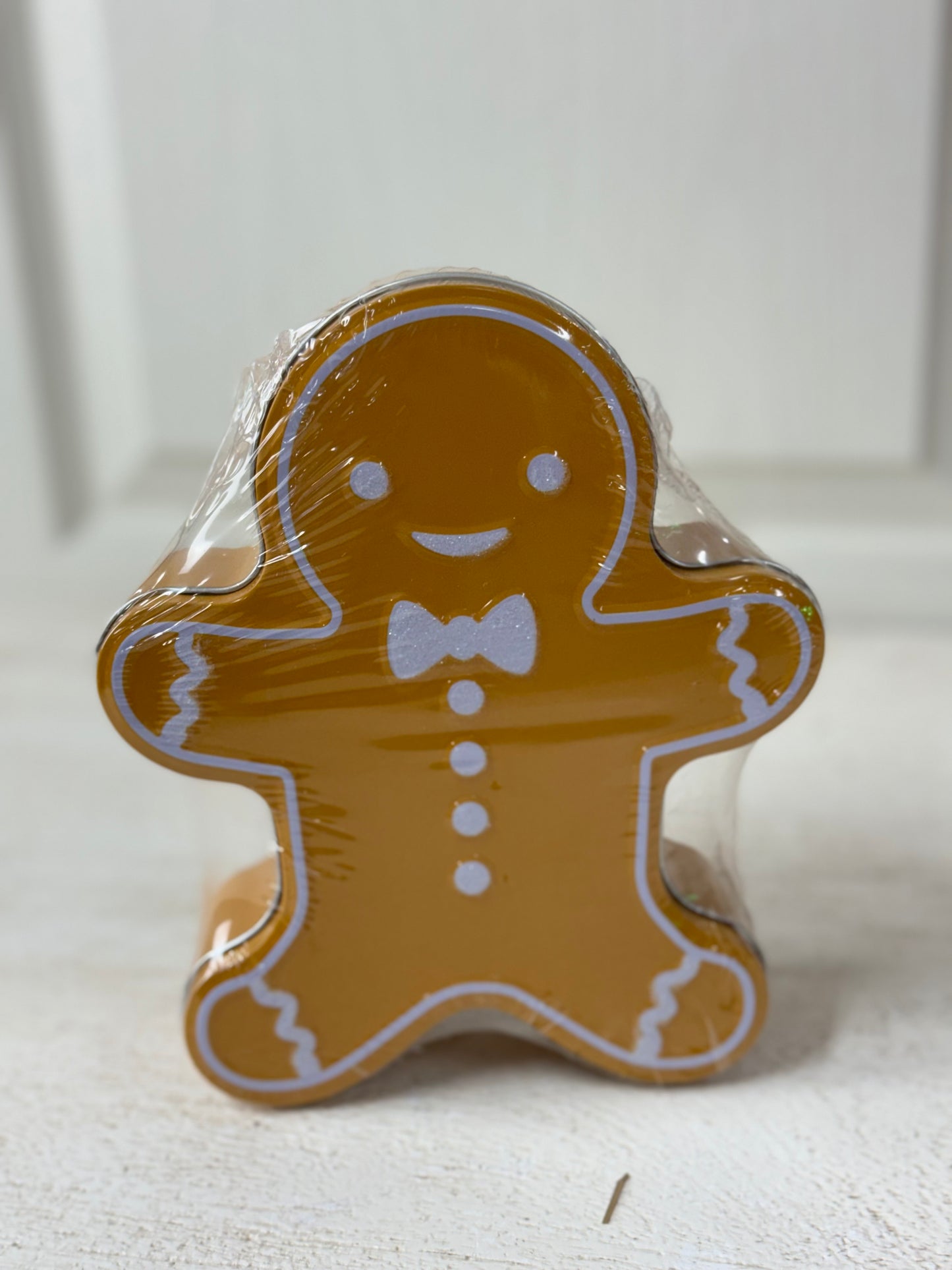 Gingerbread Man Tin Cookie Jar