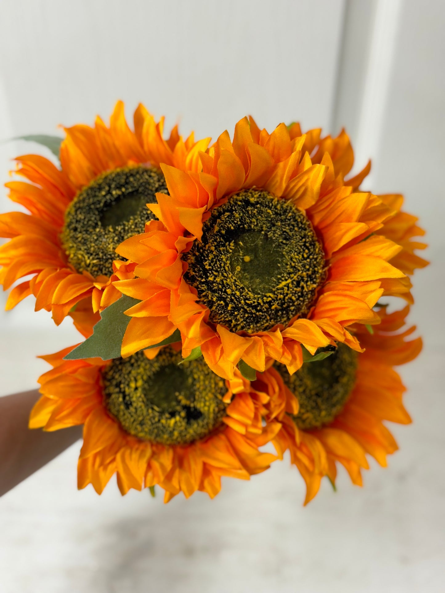 20 Inch Orange Sunflower Floral Bush