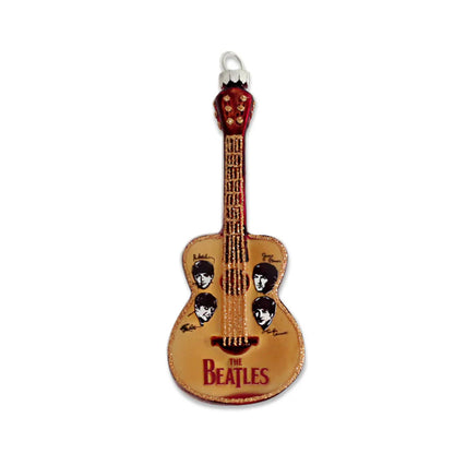 Kat And Annie The Beatles Guitar Glass Ornament