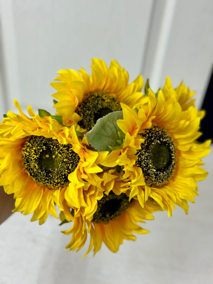 20 Inch Yellow Sunflower Floral Bush