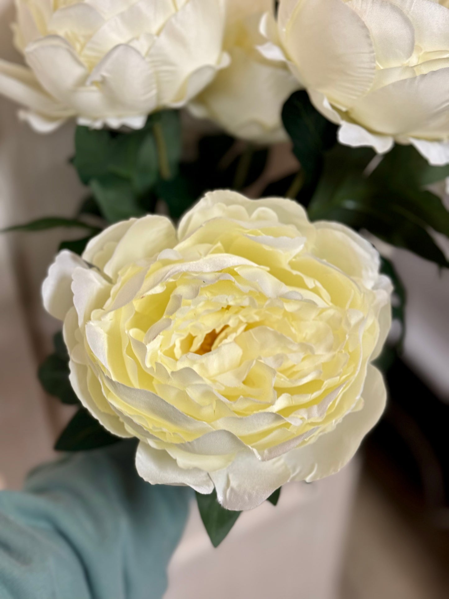 20 Inch Peony Cream Bush