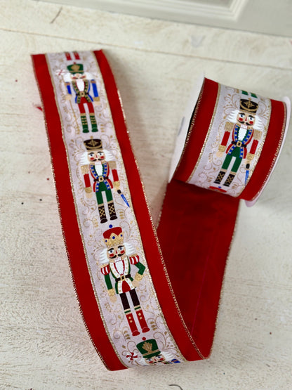 4 Inch By 10 Yard Velvet Nutcracker Ribbon