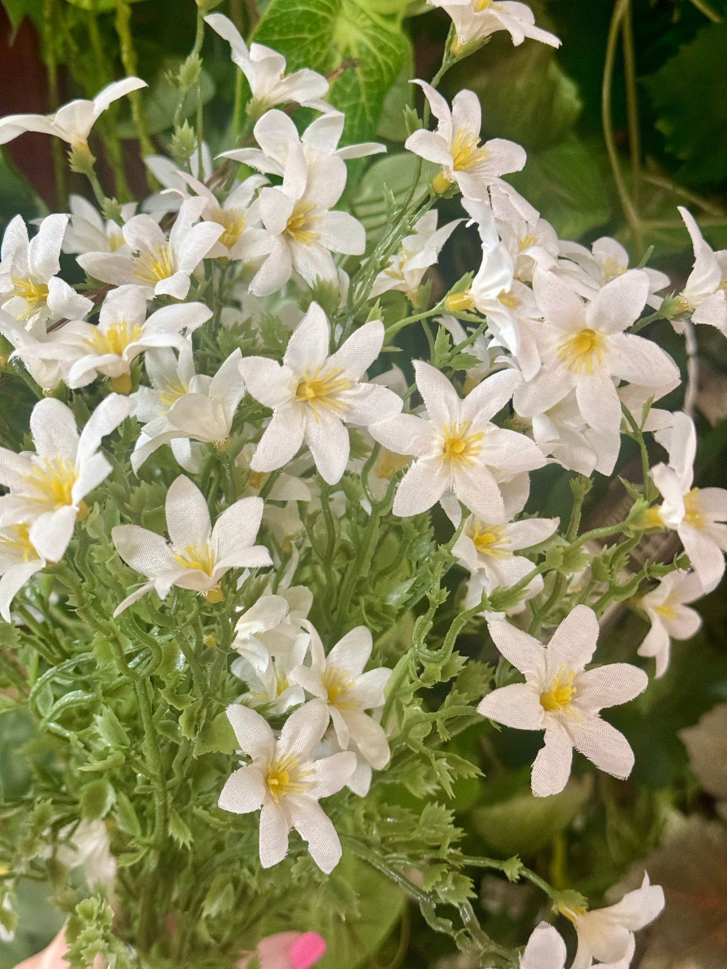 22 Inch White Mini Flower Bush