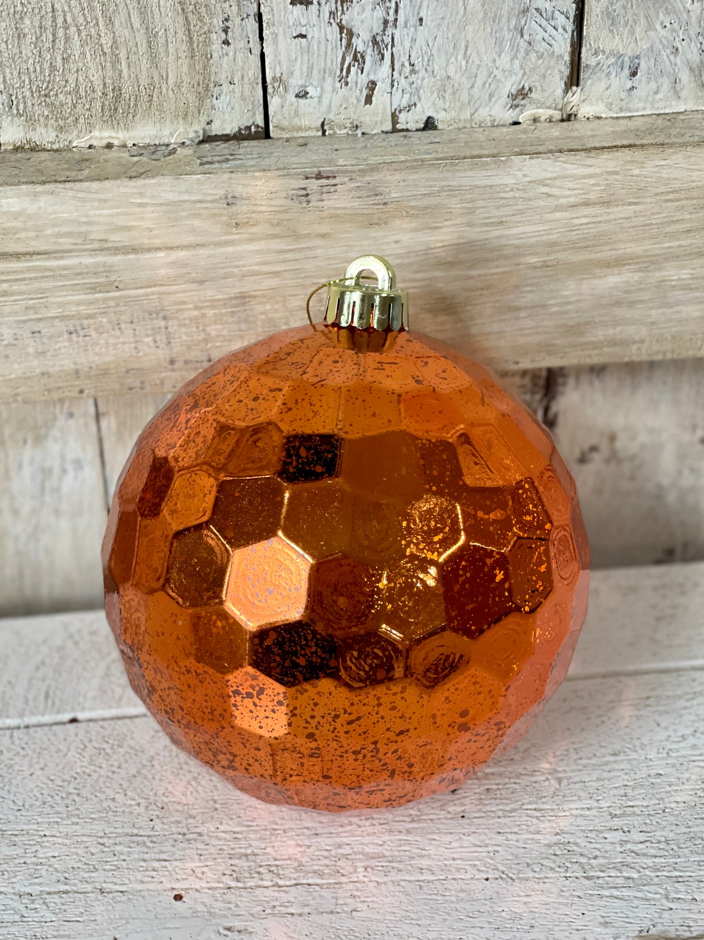 6 Inch Shiny Copper Honeycomb Ornament Ball