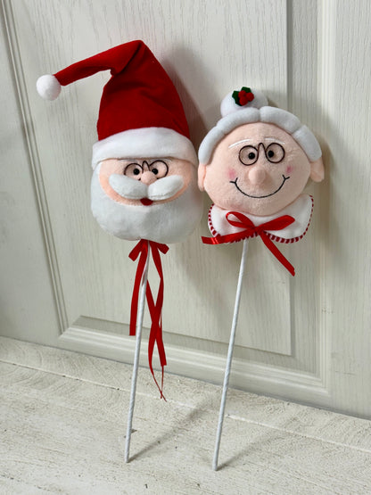 15 Inch Mr. And Mrs. Claus Assorted Pick