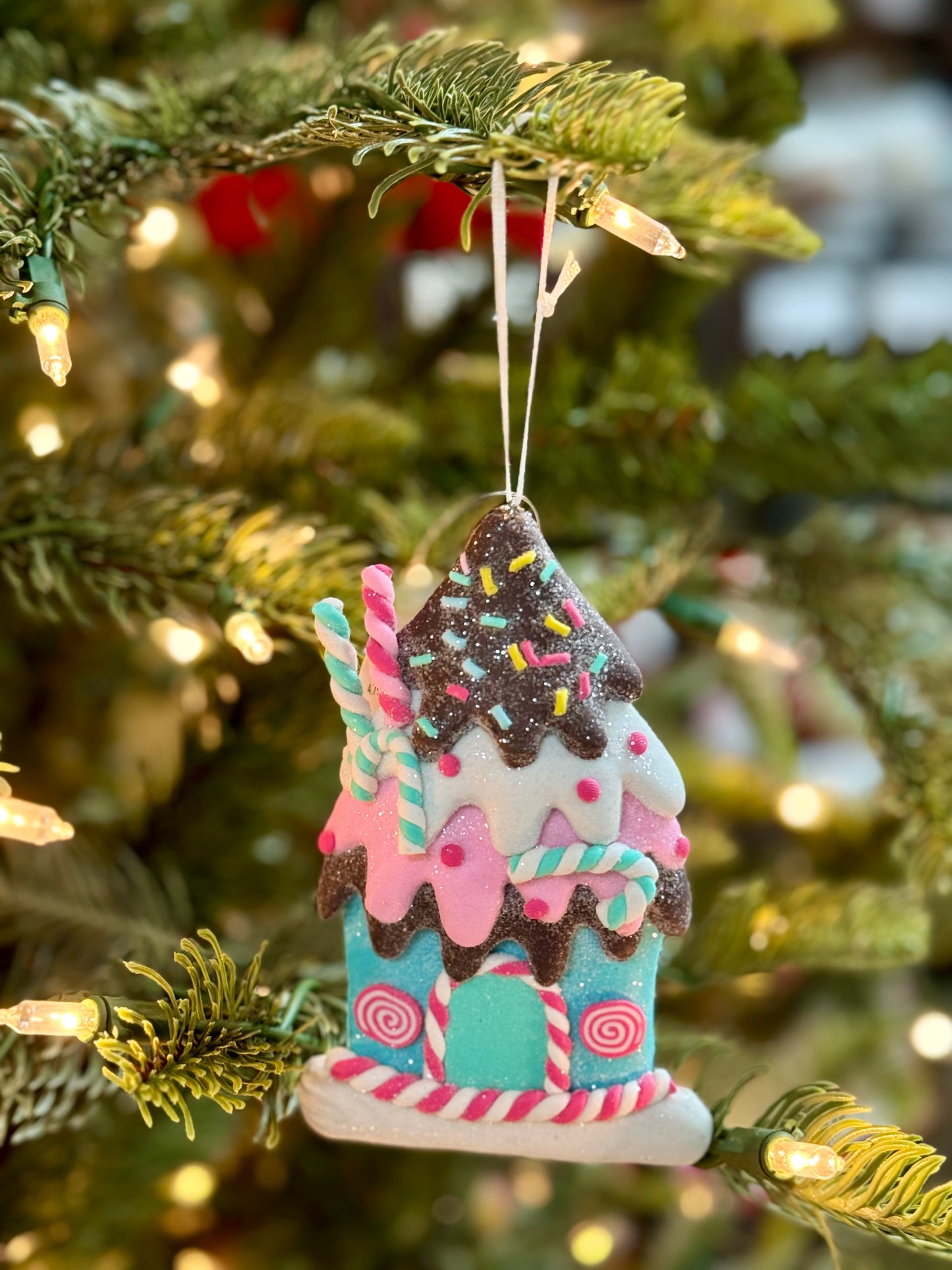 4.75 Inch Sweet Treats Clay Candy House Ornament Two Styles