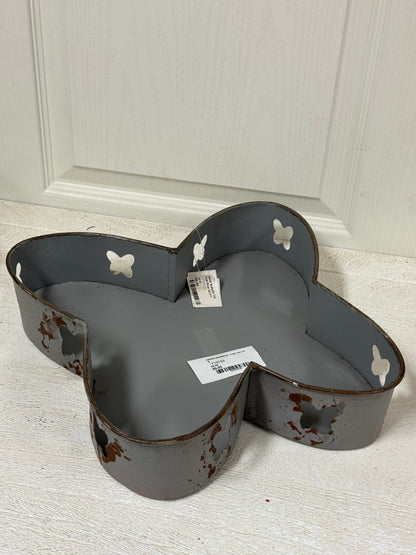 Medium Gray Metal Butterfly Tray