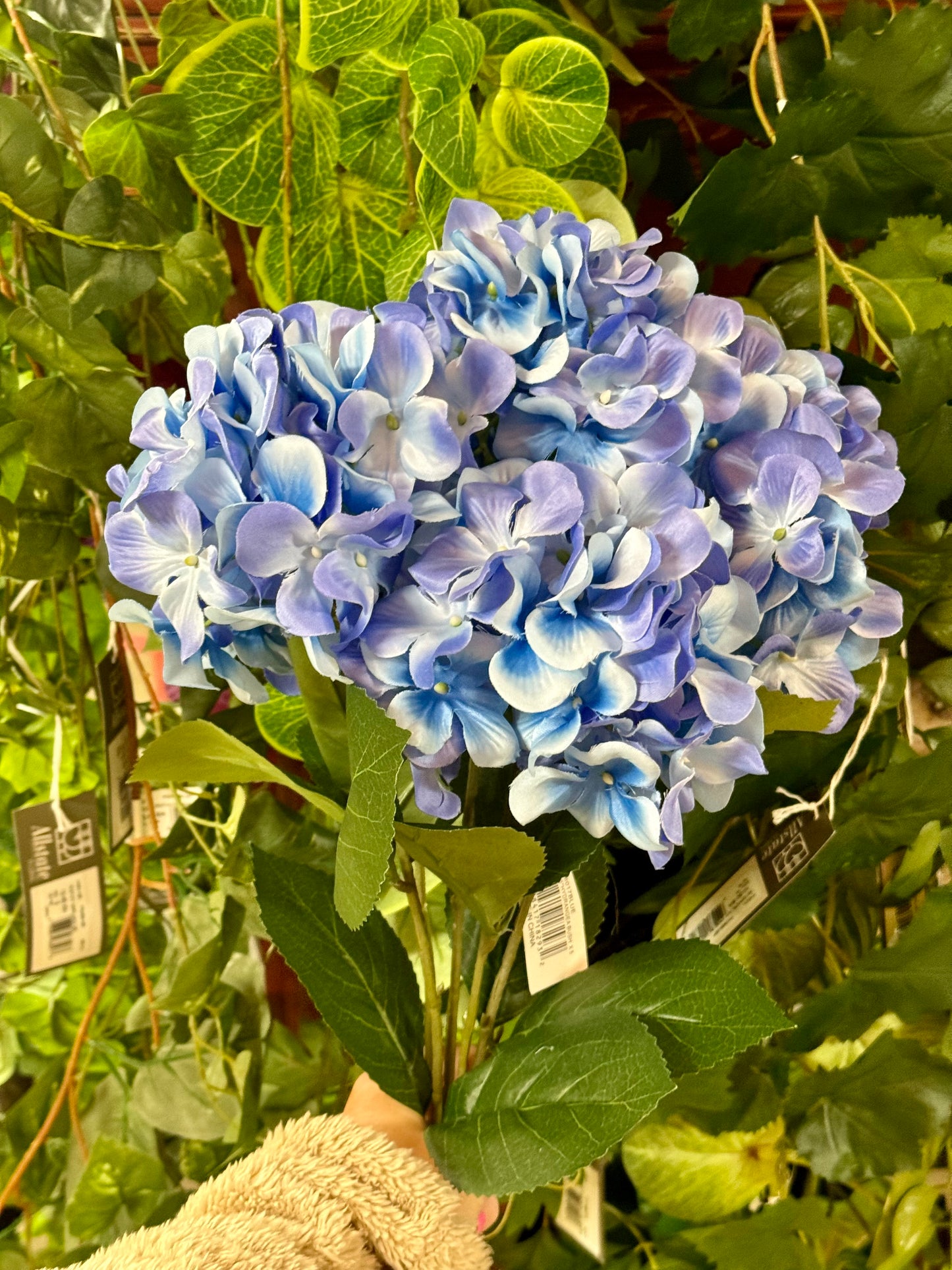 20.5 Inch Blue Hydrangea Bush