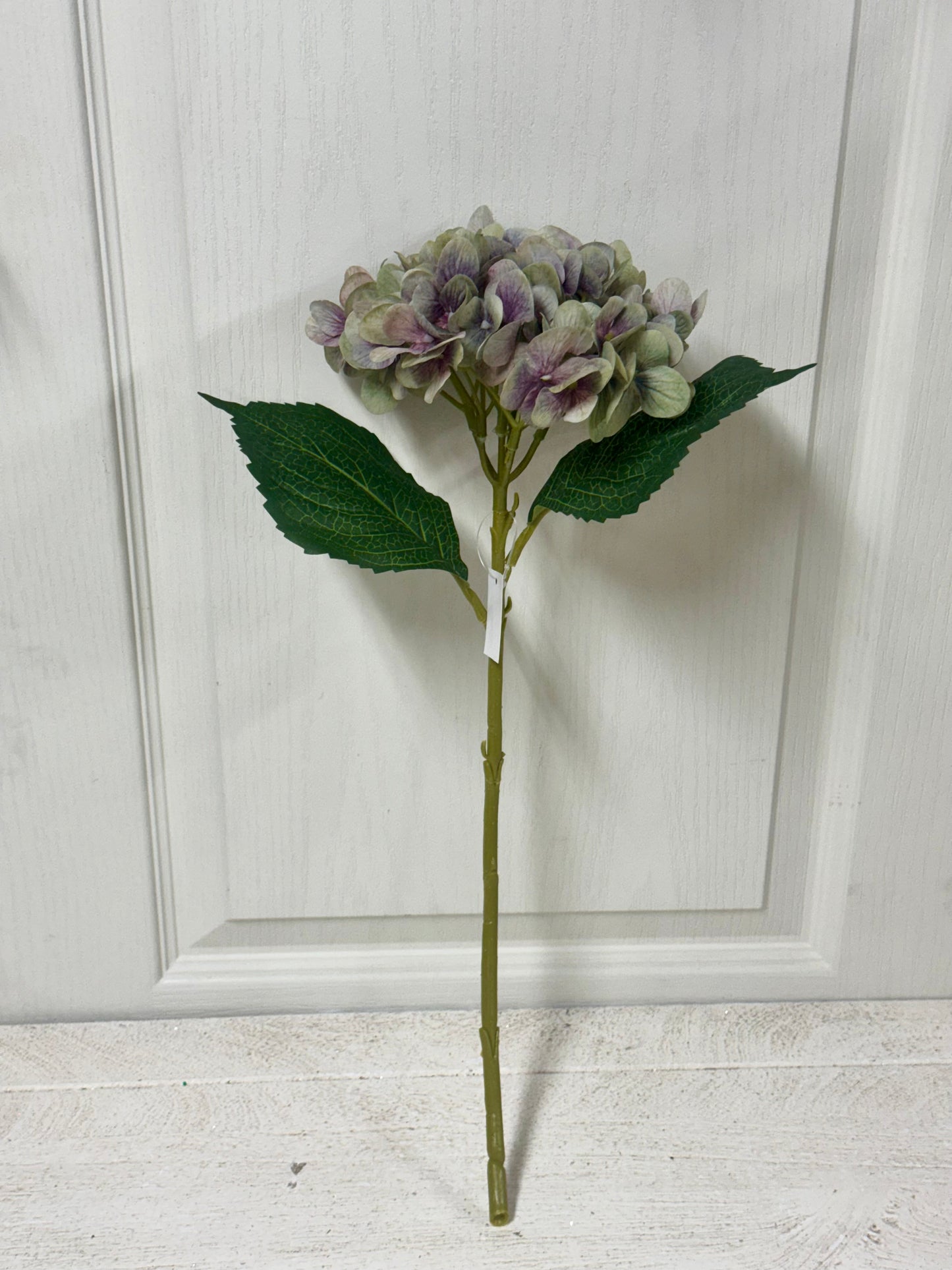 18 Inch Green And Lavender Hydrangea Stem