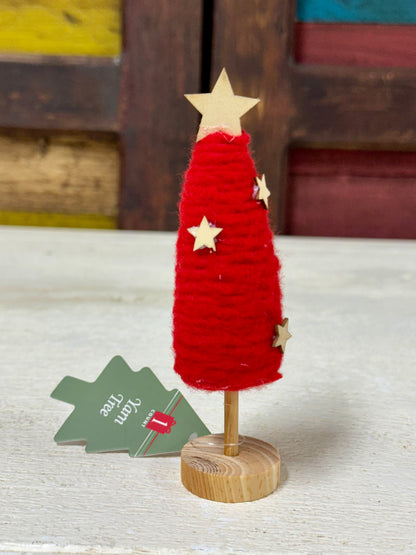 Mini Red Yarn Tree