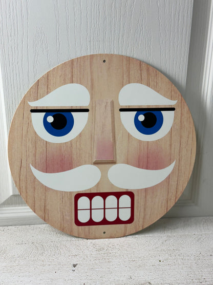 12 Inch Tan Nutcracker Face Sign