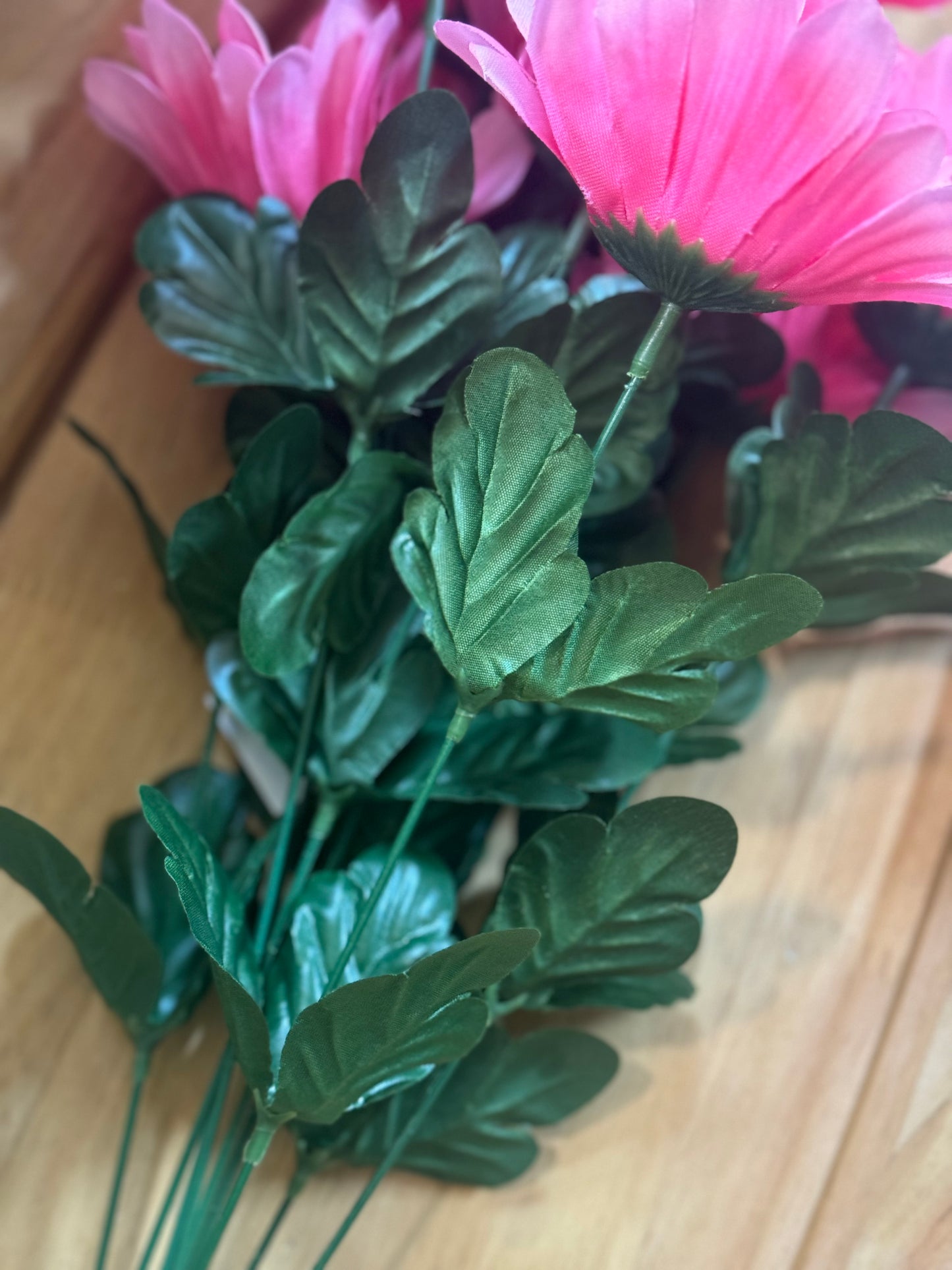 21 Inch Pink Gerbera Daisy Floral Bush