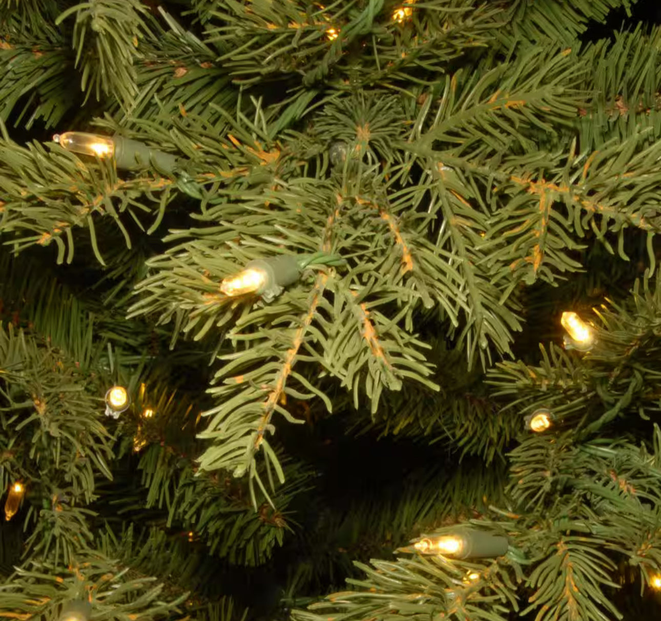 National Tree Company 6.5 Foot Feel Real Nordic Spruce Slim Hinged Tree with 650 Clear Lights Open Box