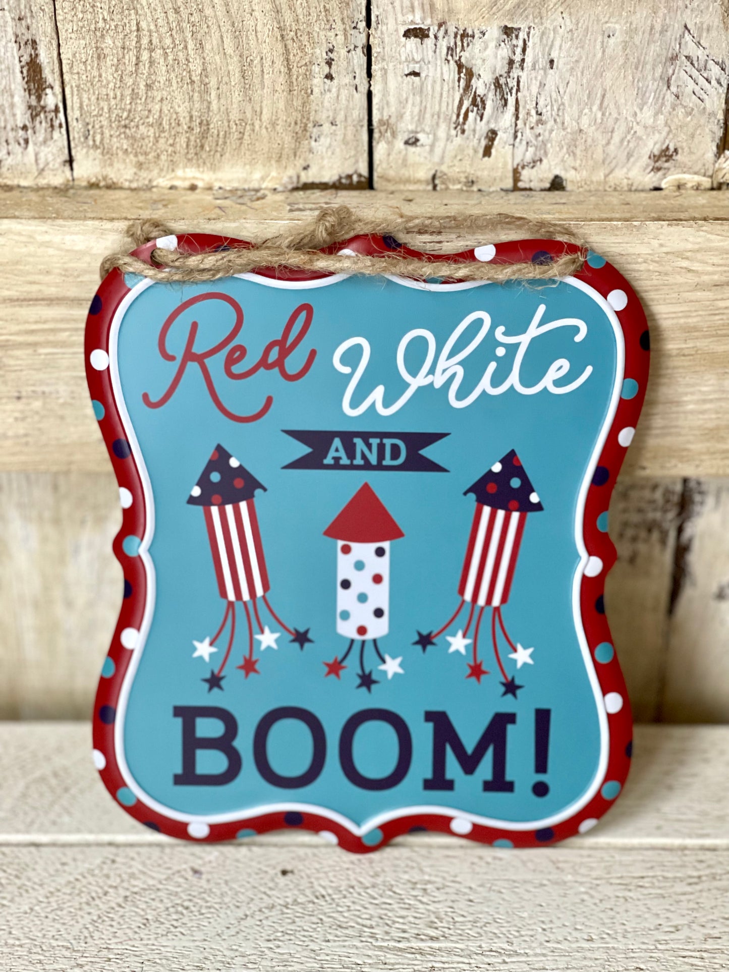 Tin Embossed Patriotic Sign Four Styles