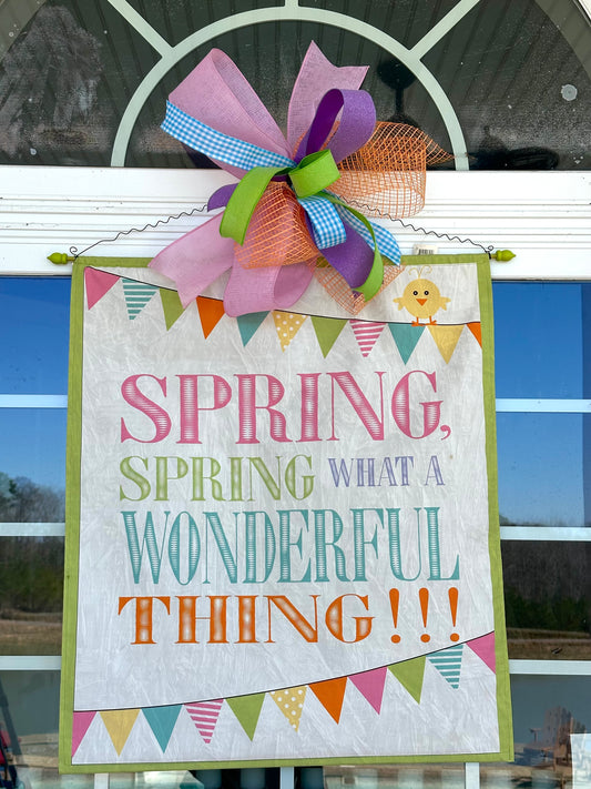 30 Inch Spring Wall Canvas Banner