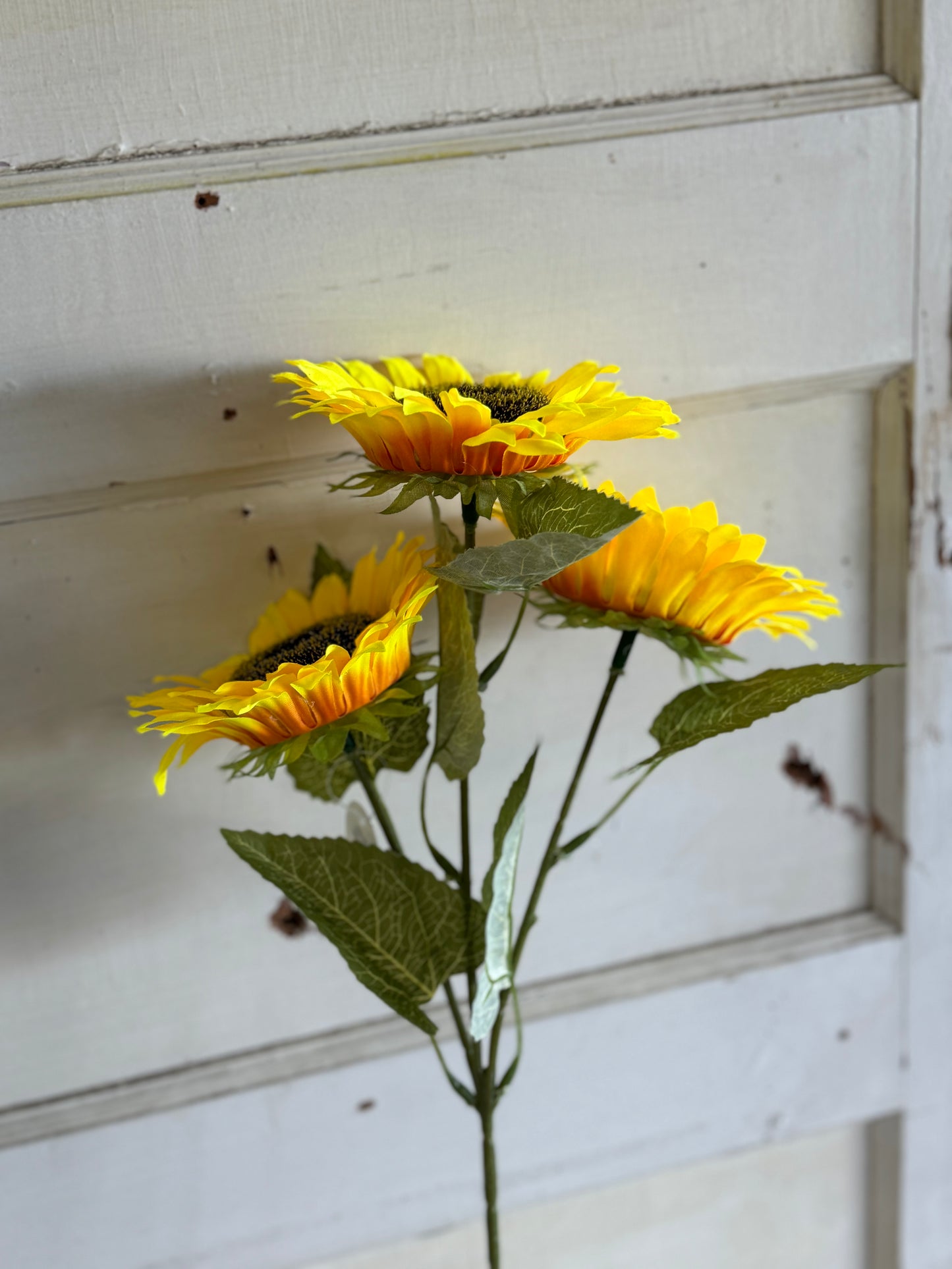 24 Inch Triple Yellow Sunflower Spray