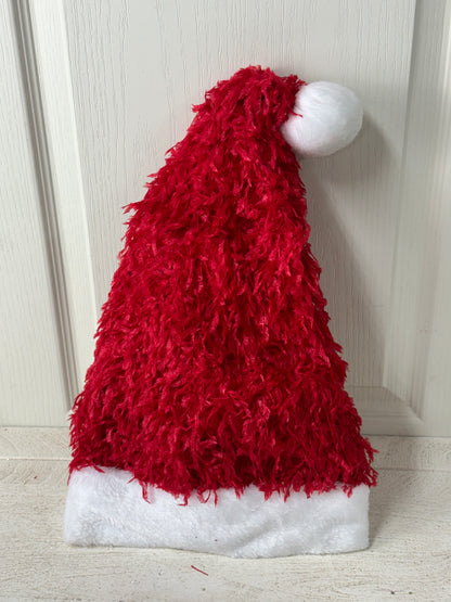 20 Inch Red And White Furry Santa Hat