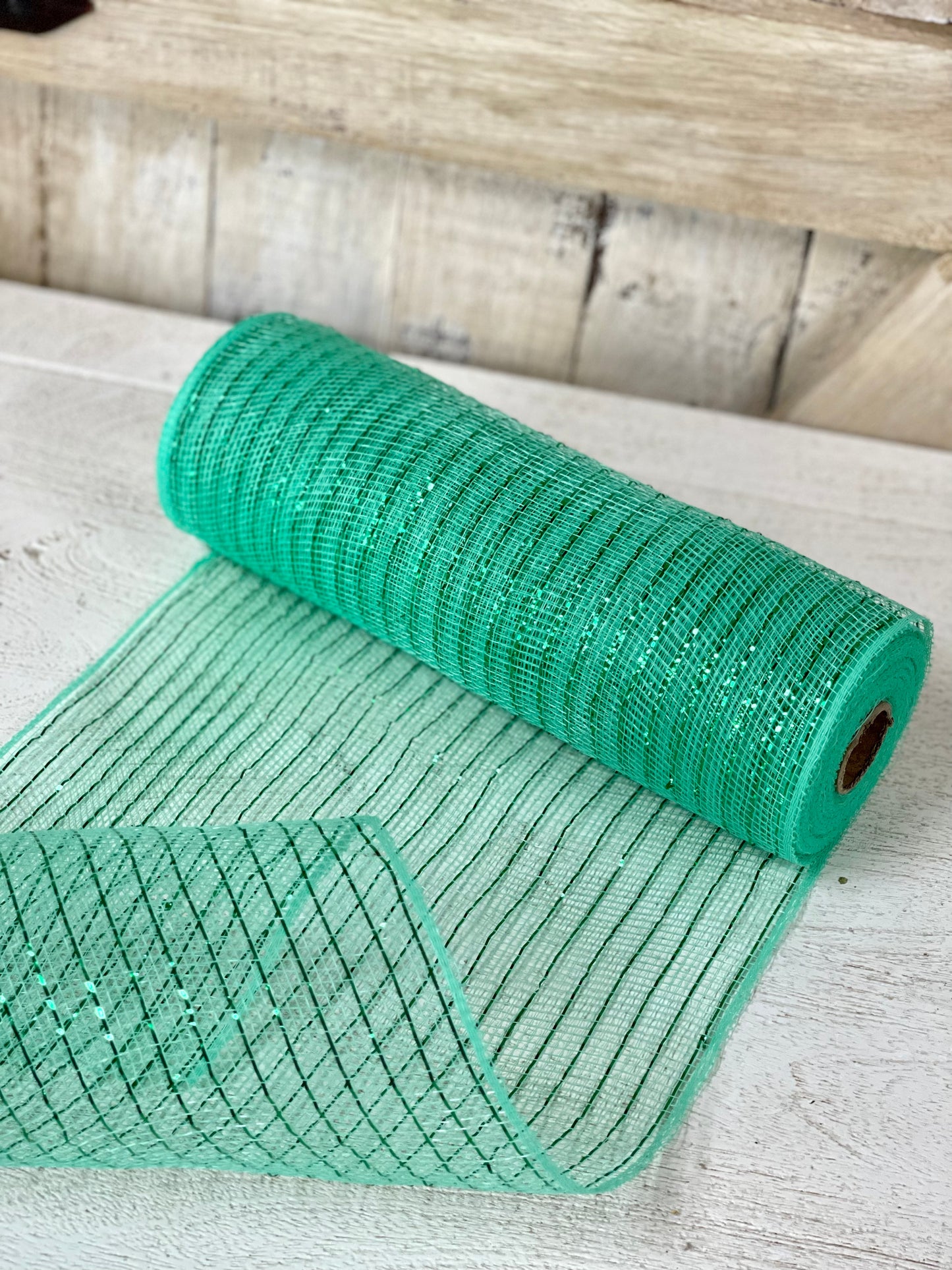 10.25 Inch By 10 Yard Mint Netting With Mint Foil Mesh
