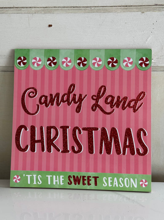 Candy Land Christmas Sign