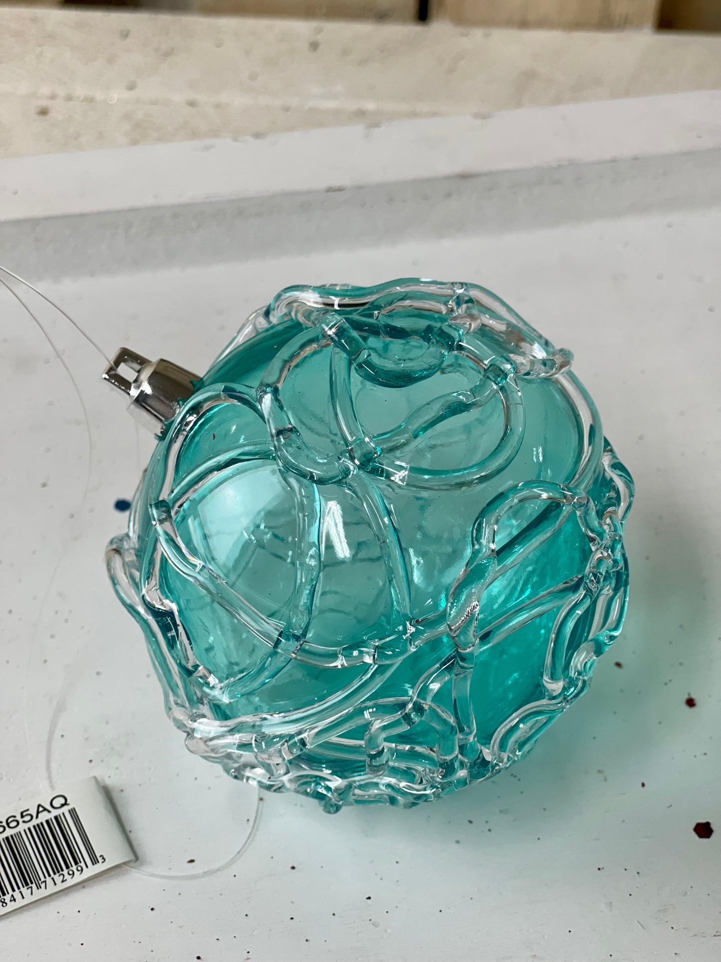 4 Inch Aqua Blue Acrylic Ornament Ball
