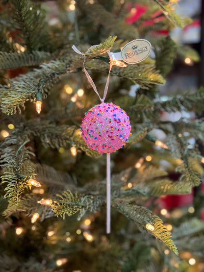 7.5 Inch Plastic Candy Ball Ornament Three Styles