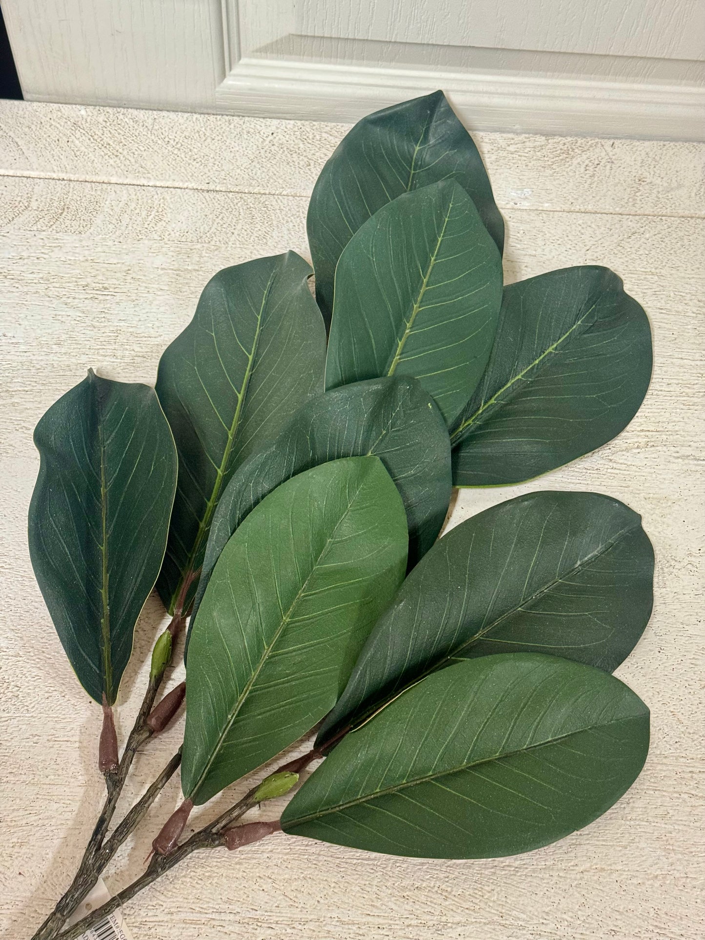 36 Inch Green And Brown Magnolia Leaves Spray