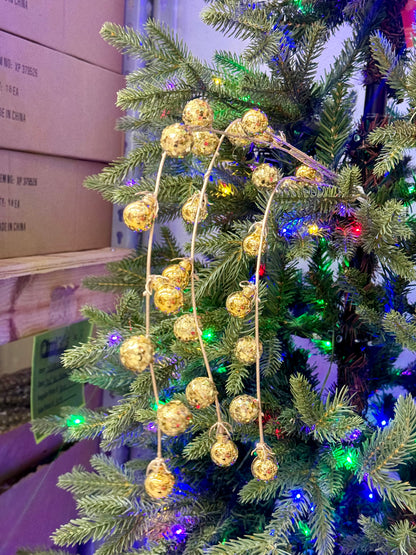 35.5 Inch Gold Hanging Ball Spray