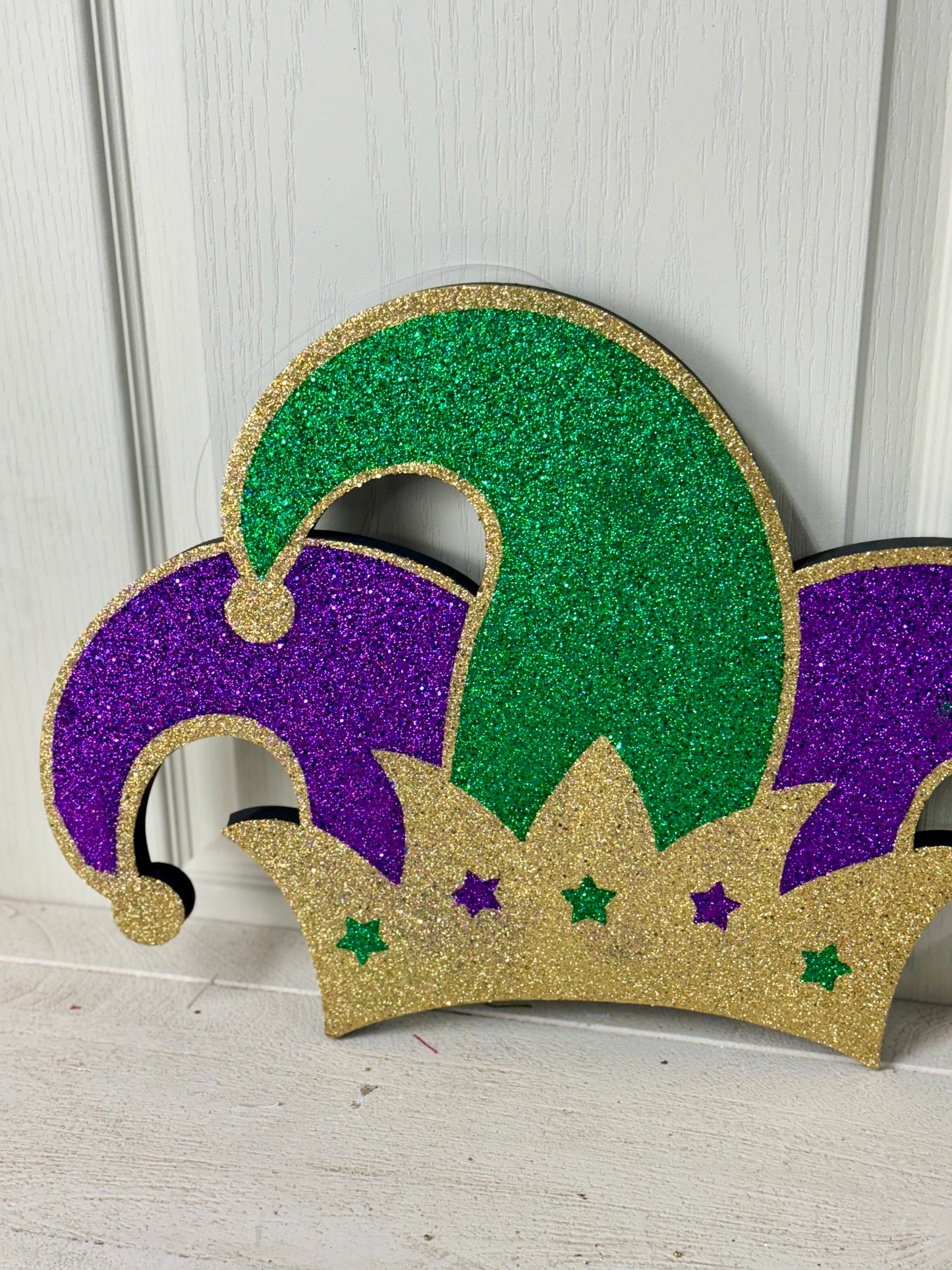 20 Inch Mardi Gras Glitter Eva Jester Hat