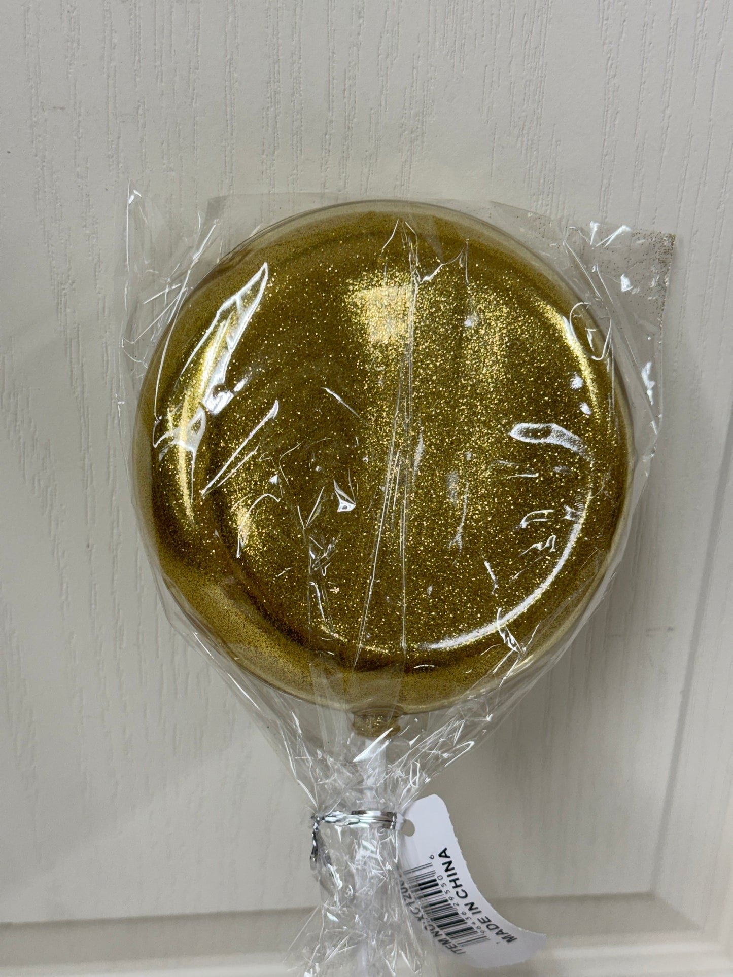 5 Inch Gold Glitter Lollipop With Stick
