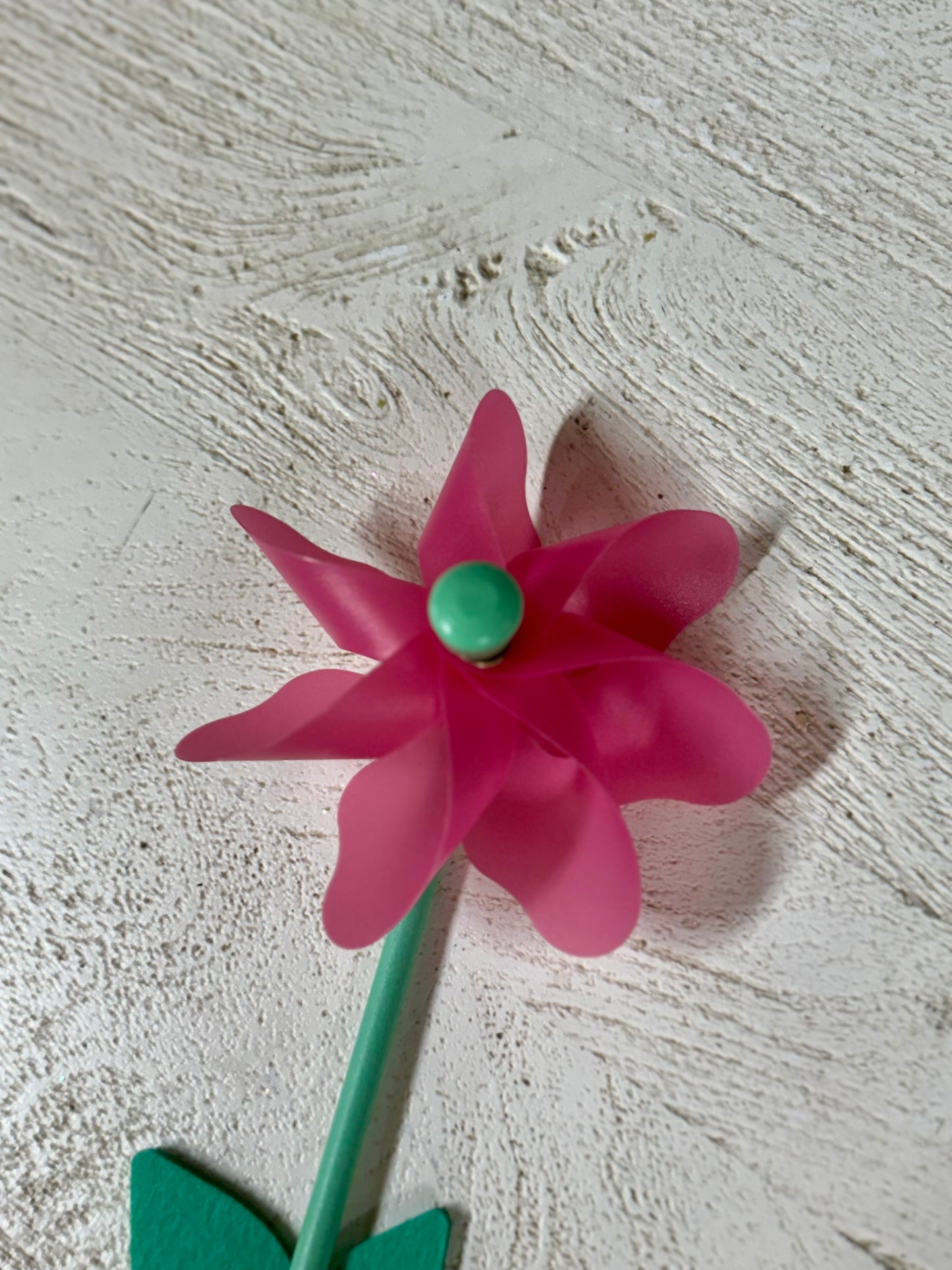 Hot Pink And Green Pinwheel