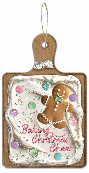 12 Inch Pastel Baking Christmas Cheer Wood Sign