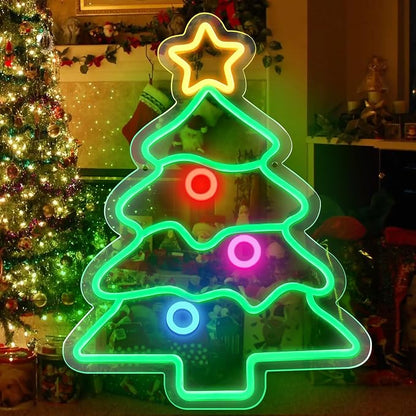 14.95 Inch USB Electric Neon Lighted Tree Wall Decor