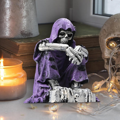 Joogour Halloween Gothic Skeleton Decor with Grim Reaper Statue