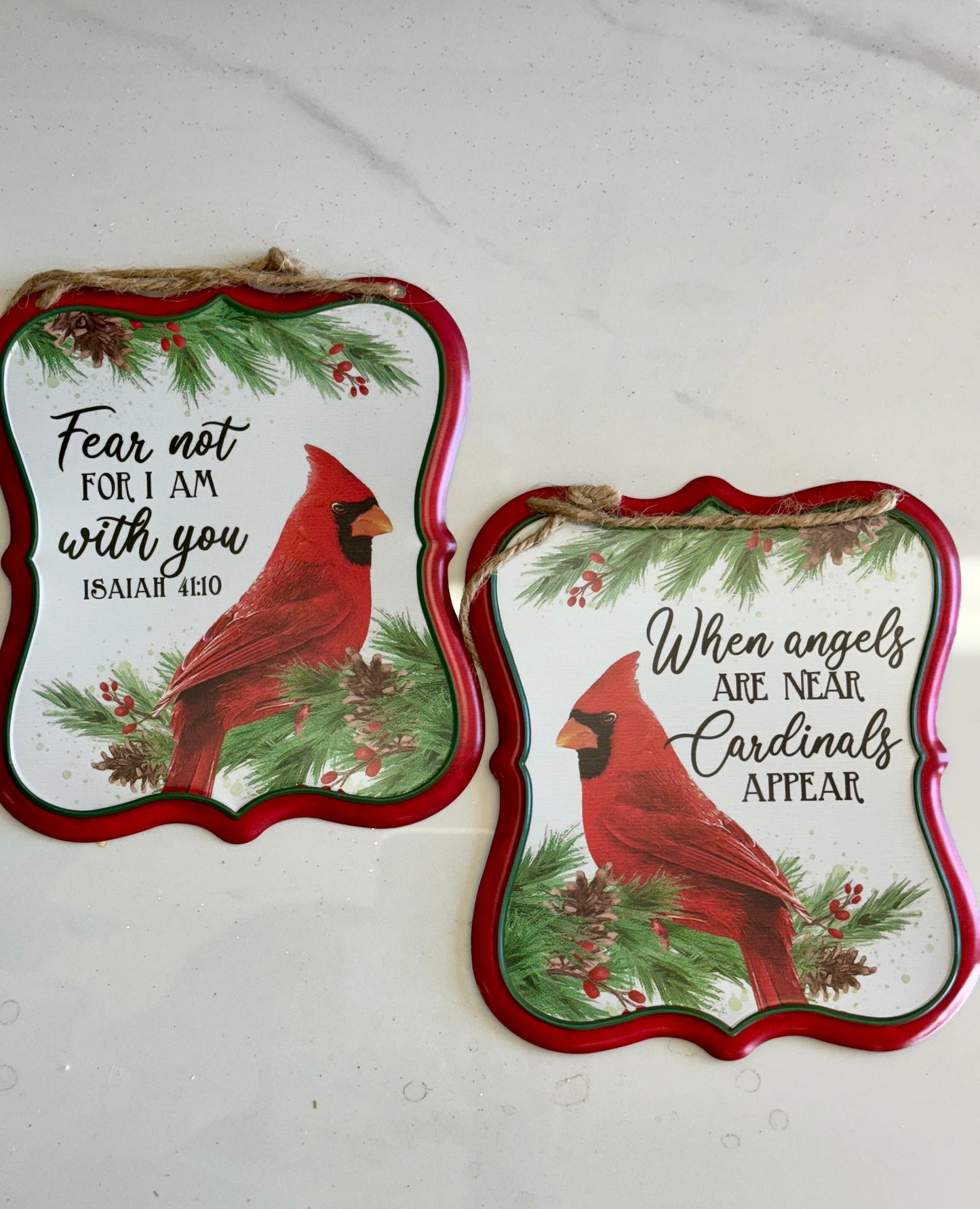 Spiritual Cardinal Metal Sign Two Assorted Styles