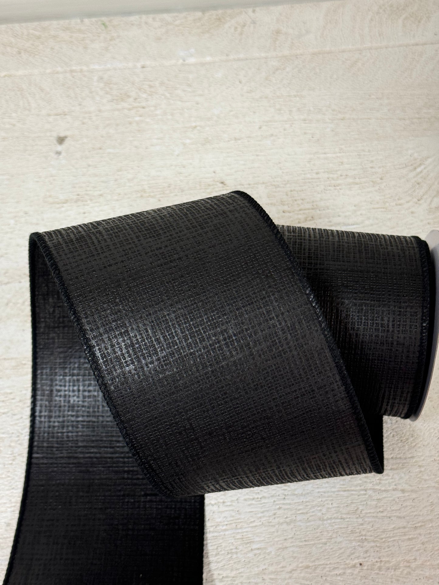 4 Inch By 10 Yard Black Cross Hatch Ribbon