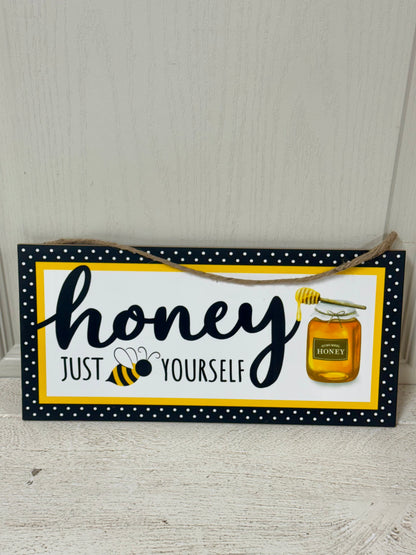 12.5 Inch Just Bee Yourself Wooden Sign