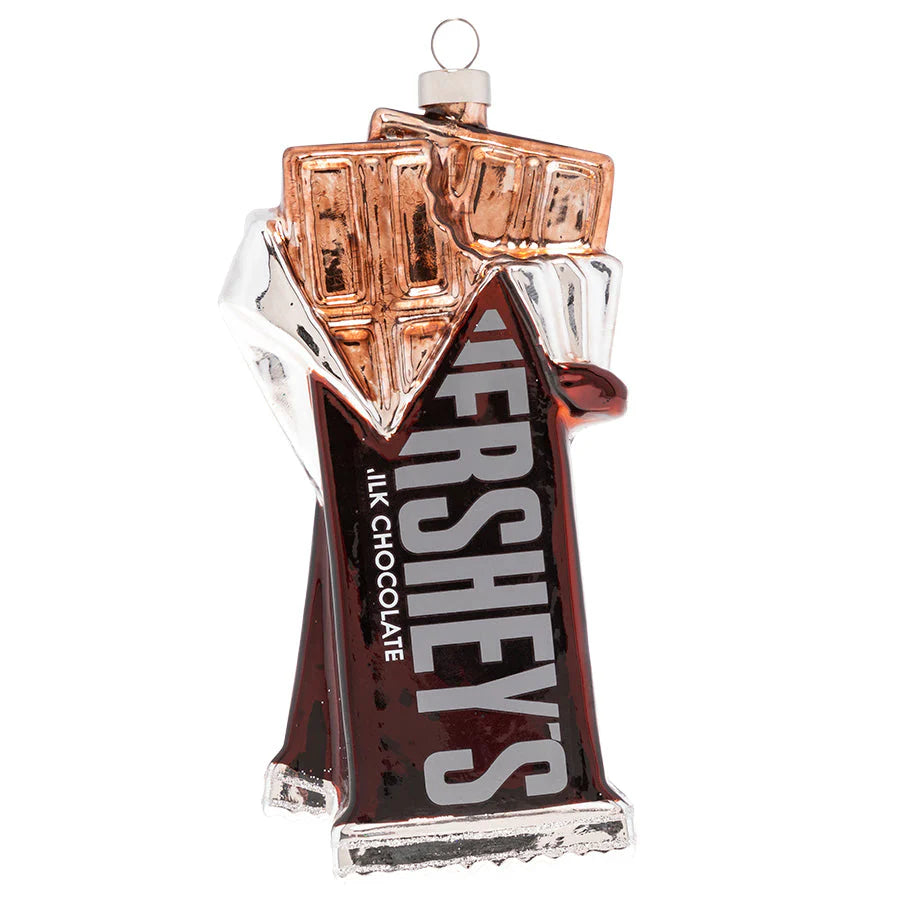 Kat & Annie HERSHEYS Milk Chocolate Bar Glass Ornament