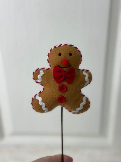 4.25 Inch Plush Gingerbread On Stem Boy Or Girl