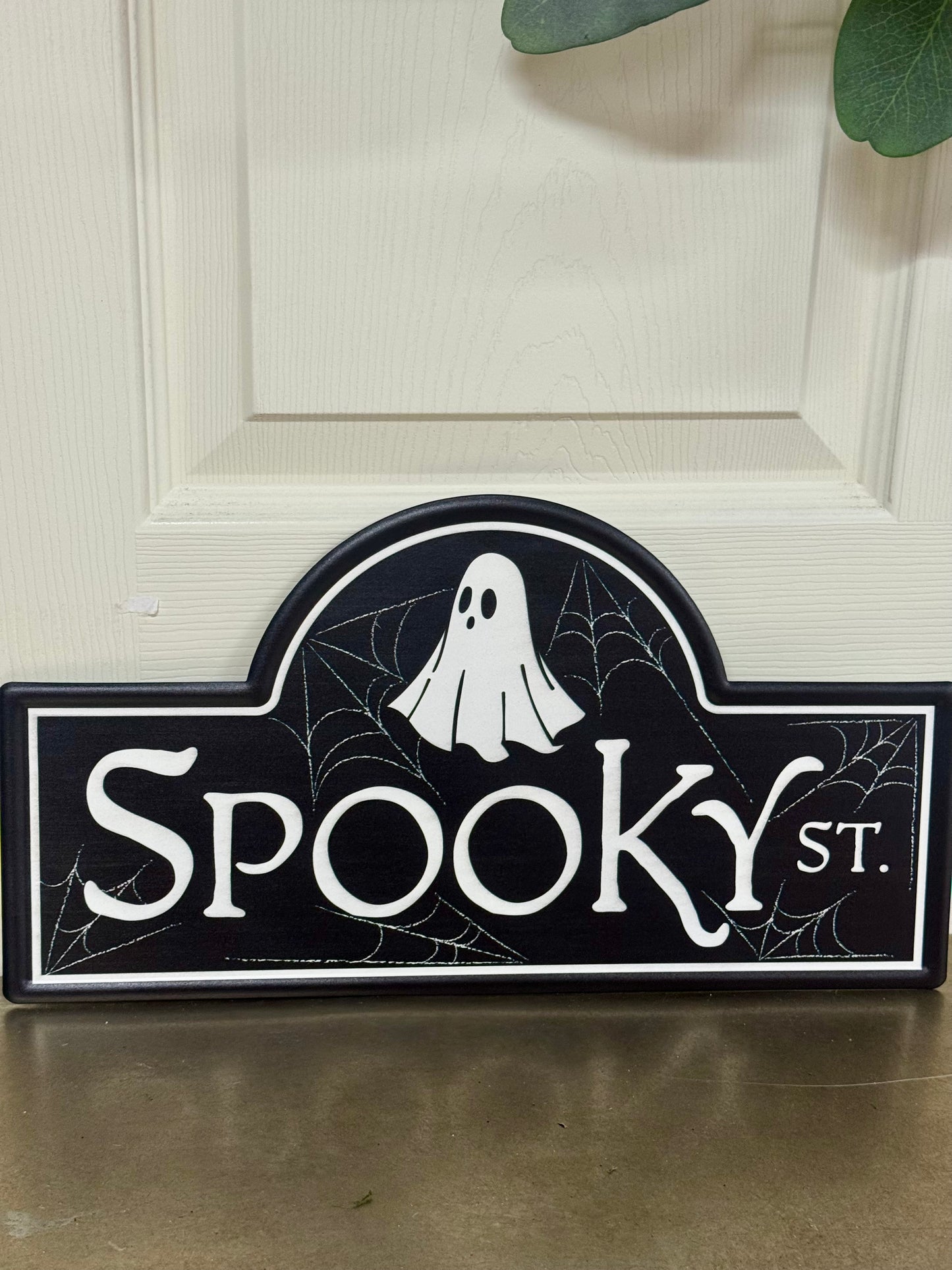 15 Inch Spooky Street Ghost Street Metal Sign