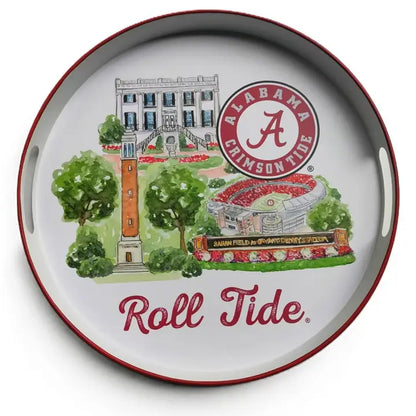 Alabama Landmark Round Tray
