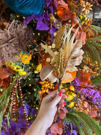14 Inch Fall Mushroom Berry Pick