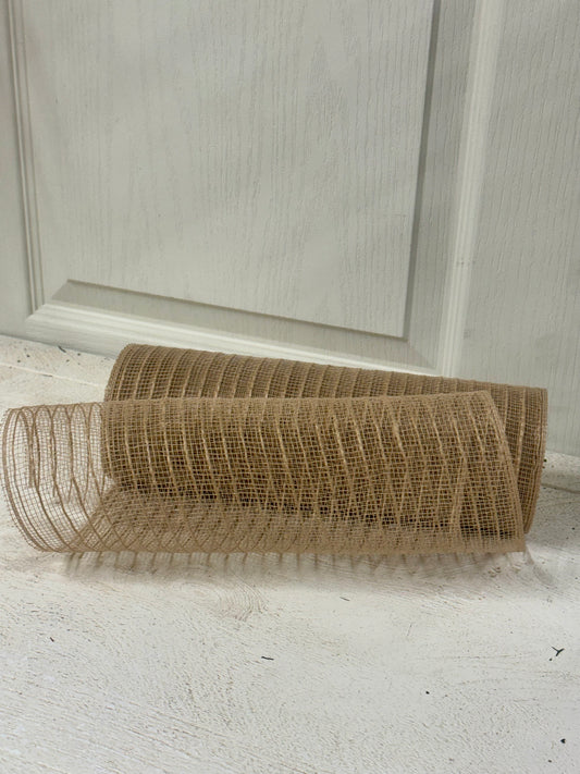 10.25 Inch By 10 Yard Natural Poly Jute Mesh Netting