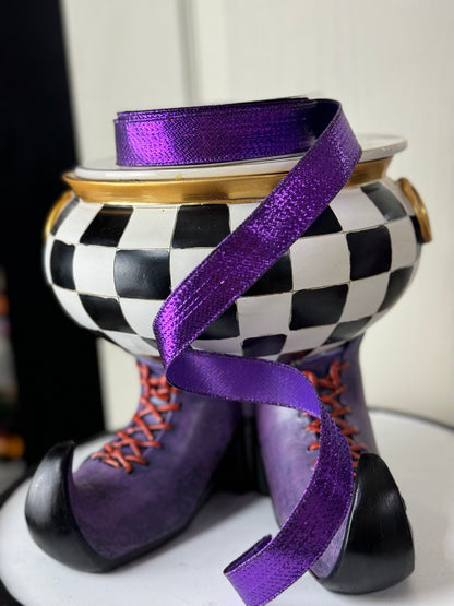 7/8 Inch By 10 Yard Purple Metallic Ribbon