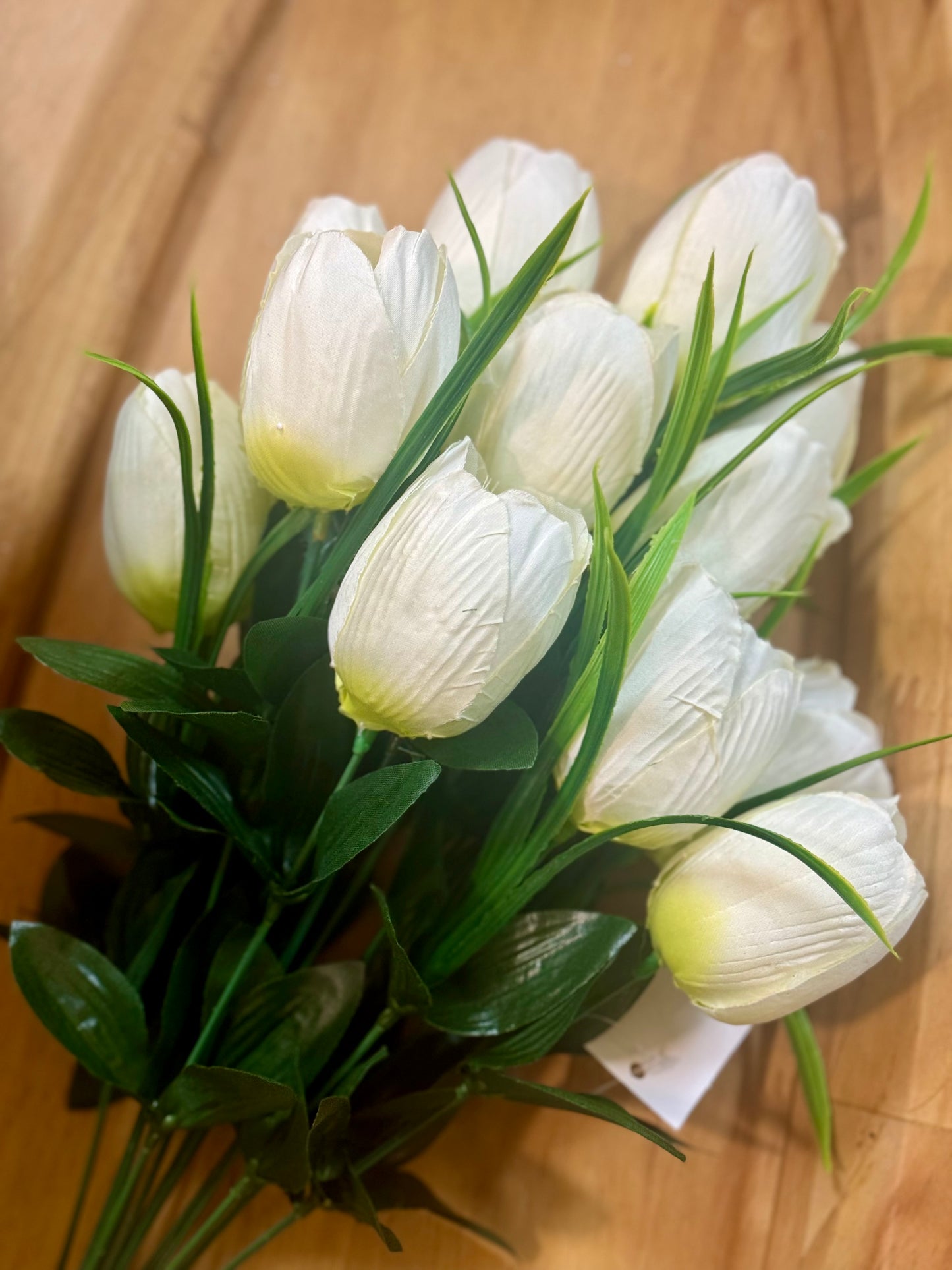 19 Inch Cream Tulip Floral Bush