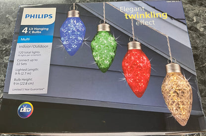 Philips 4 Lit Hanging C Bulbs