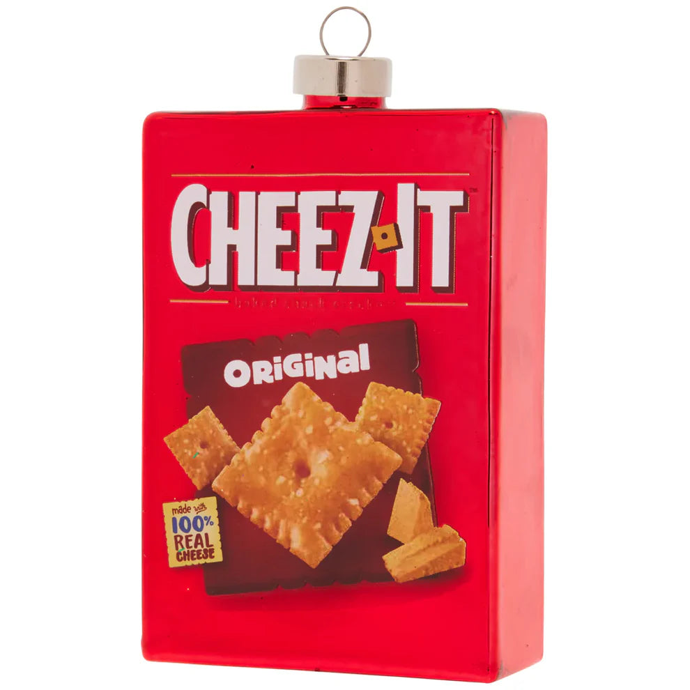 Kat And Annie Cheeky Cheez-It Glass Ornament