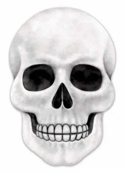 10 Inch Metal Halloween Skull Sign