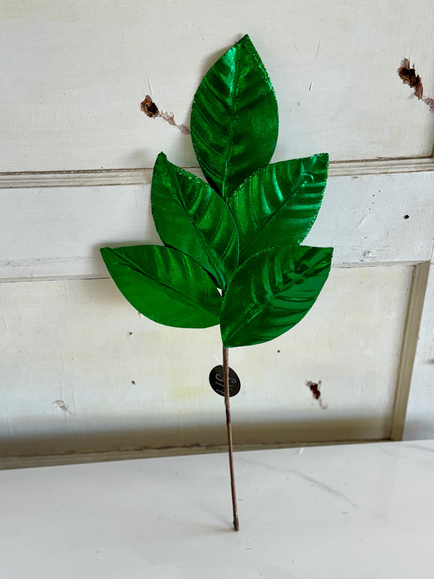 18.25 Inch Dark Green Magnolia Leaf Spray